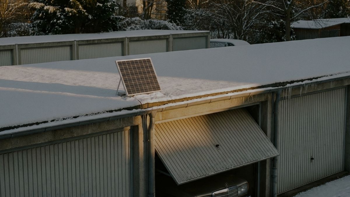 Solar-Garagentorantrieb im Winter: Reicht die Leistung wirklich?